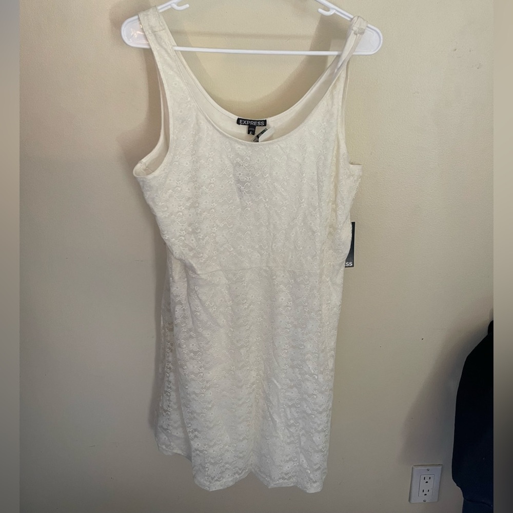 Express White Lace Women’s Dress Size L